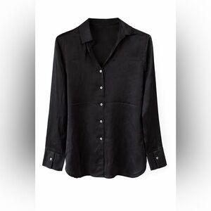Brand New JNBY Black 100% Silk Blouse – Size M